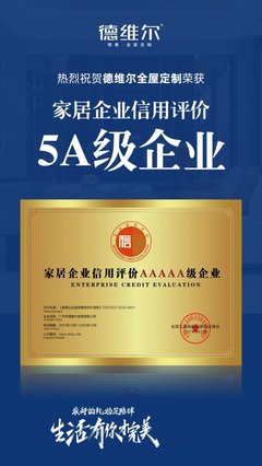 德維爾全屋定制 雙項(xiàng)權(quán)威認(rèn)證鑄就行業(yè)質(zhì)量標(biāo)桿